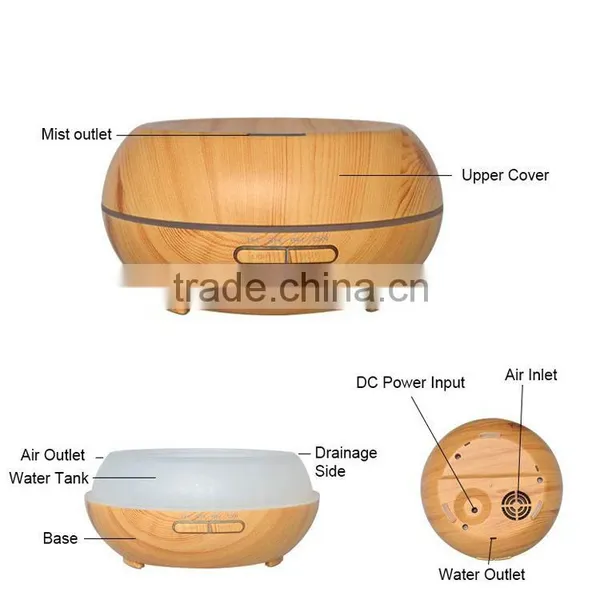 200ml Wood Grain Essential Oil Diffuser for Aromatherapy Mini Ultrasonic Cool Mist Aroma Supersonic Humidifier AN-0429 photo-2