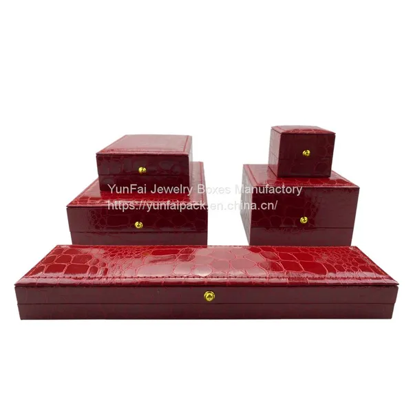 CROCODILE LEATHER PU CLASSIC JEWELRY BOX photo-2
