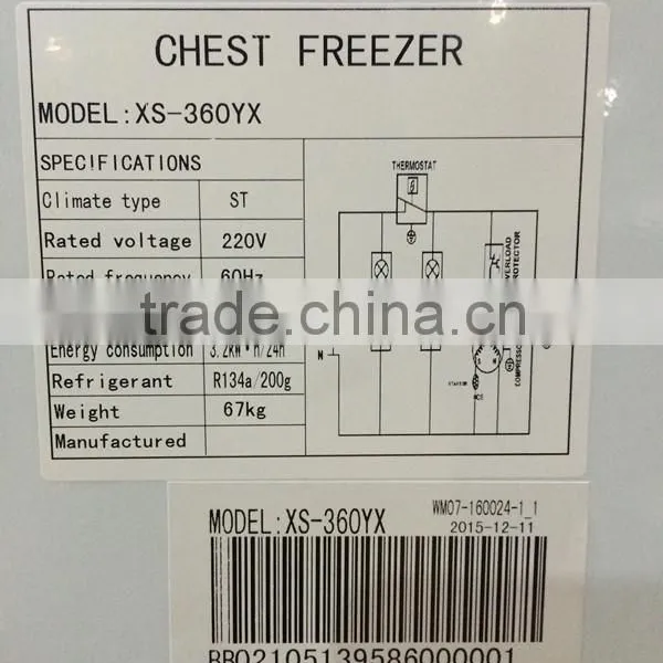 Wholesale Curved Glass Door Chest Freezer for Ice Cream photo-5