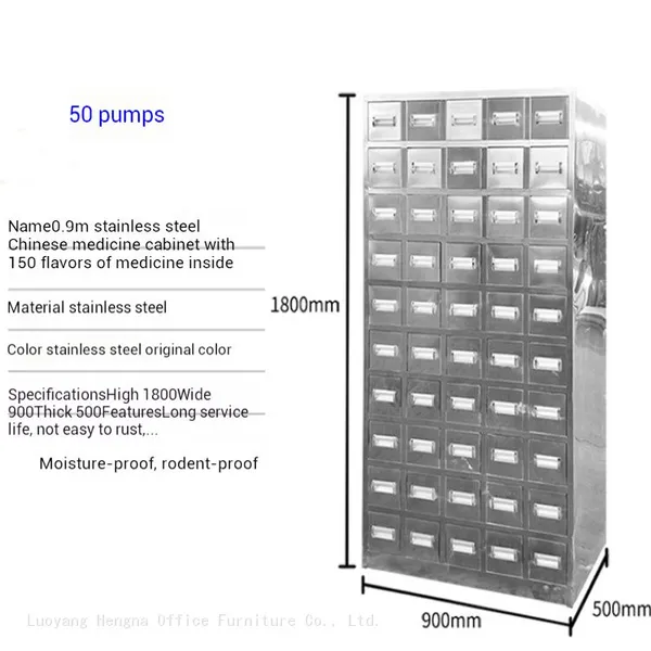 Heavy-Duty Chinese Herbal Cabinet for Long-Term Storage|Steel Herb Storage Cabinet for Pharmacy Retail Counter photo-5