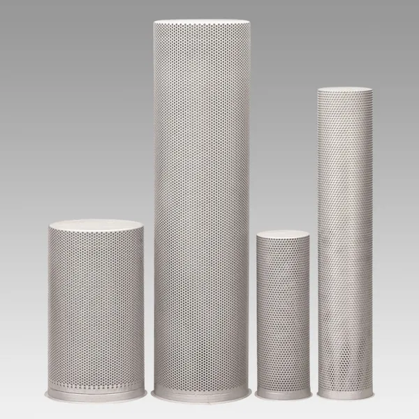 Aluminum Steel Perforated Pipe Filter Baskets OD27H45mm 0.165