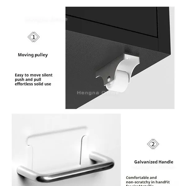 Bathroom Vanity Storage Metal Drawer Cabinet |Towe -Waterproof | for Toiletries and Cosmetics Organizer photo-5