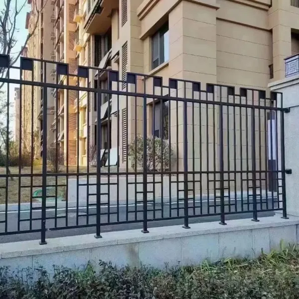 3D Black Zinc Steel Ornamental Fence Panel for Residential Decoration