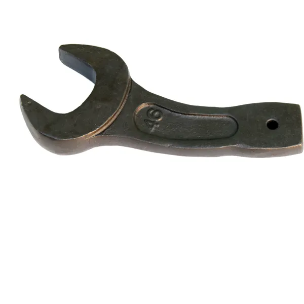 Drop Forged Alloy Steel Bent Handle Slogging Open Wrench,, Chrome Plated Finish photo-3
