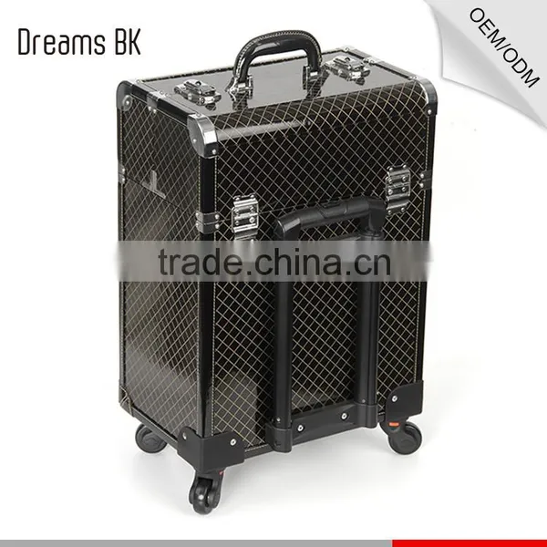 PVC Material Trolley Makeup Case With Drawers photo-3