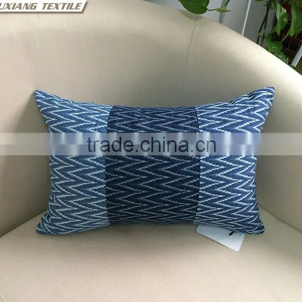 Printed Denim Fabric Patchwork Christmas Decorations Cushion Cover photo-2