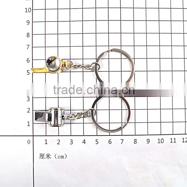 China Custom Stainless Steel Silver Jewelry Whistle Keychain photo-4