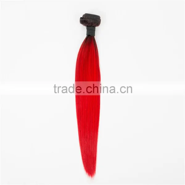 Cheap Ombre Human Hair Extension From 8" to 28" Black and Red Ombre Hair photo-3