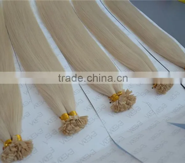 100 Keratin Tip Human Hair Extension White Silk Strand Hair Extensions Supplier's Choice photo-2
