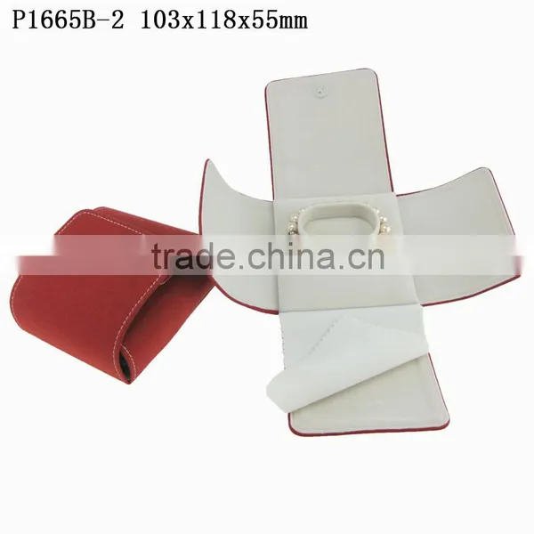 P698 Custom Leaf New Jewelry Packaging Velvet Jewelry Box for Bangle photo-2