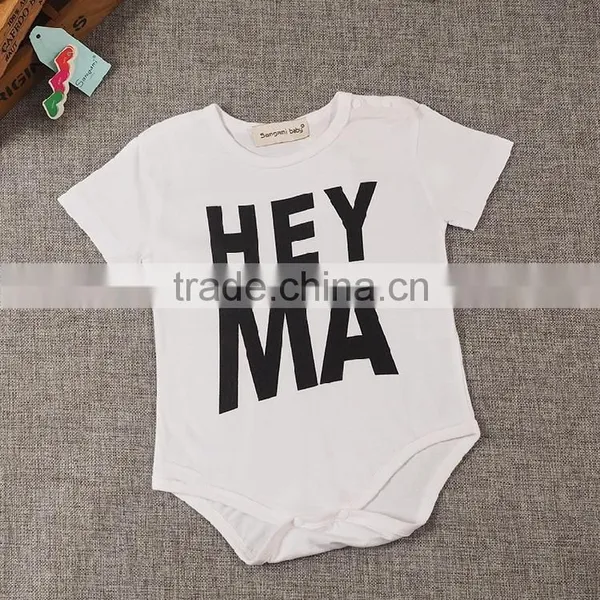 High Quality 100% Cotton Cute Baby Bodysuit White Baby Romper Toddlers Romper Suit photo-5