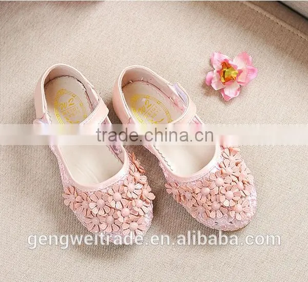 Cute Princess Wholesale Girls Shoes Sweet Girl Flower High Heel Flower Shoes photo-2