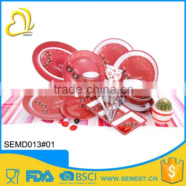 Best Selling Melamine Ware Round Shape Melamine Christmas Dinnerware photo-2