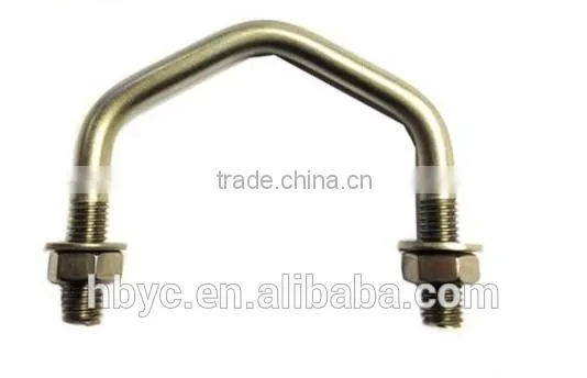 Low Carbon Steel Square Bend U-Bolt With 3/8-16 Thread, U-bolt Pipe Clamp photo-3