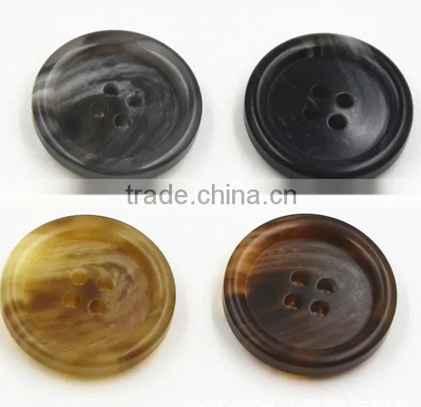 Sedex Audited Factory 2 Pillar Polyester Horn Button, Resin Horn Coats Button photo-4