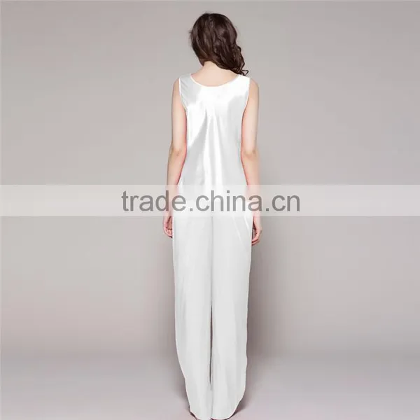 High Grade Female's Long Classic 100% Silk Pajama In 19mm photo-5