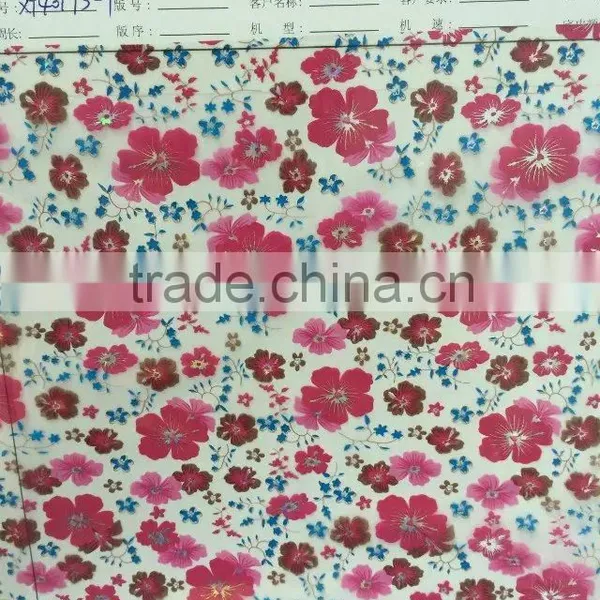 2016 PET Laser Design Full Transfer Film for PVC Table Cloth/paper/plastic