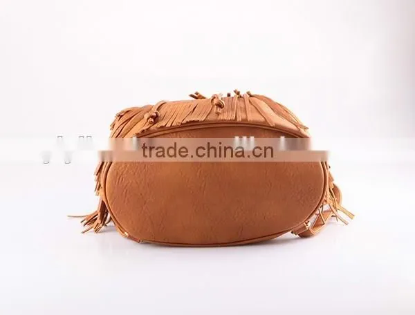 4762 Bohemia Style Tassels Featured Brown PU Material High Quality Women Backpack Quality Choice photo-5