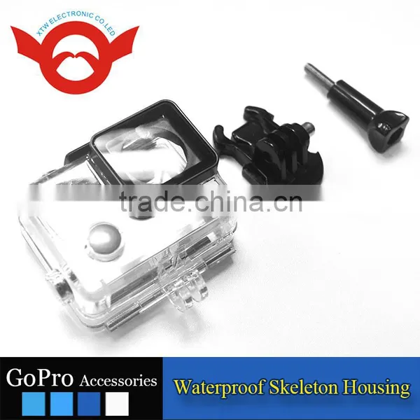35m Waterproof Skeleton Housing (100% Testing) for Gopro Hero 4,for Xiaomi Action Camera photo-3