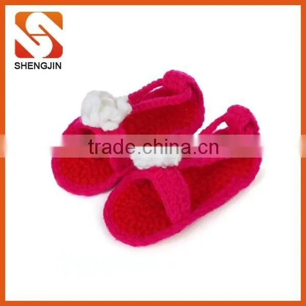 SJ-6282 2015 Promotional Knited Baby Moccasin Fashion Crochet Baby Sandle Shoes photo-3