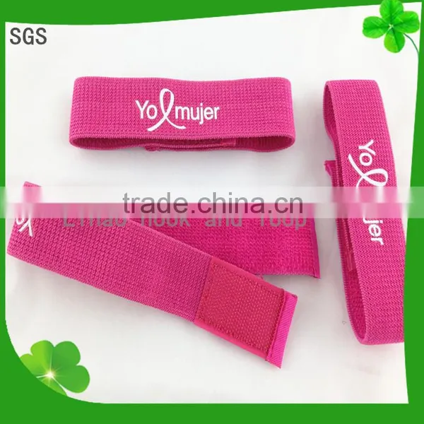 Elastic hook and loop Strap With Plastic Buckle