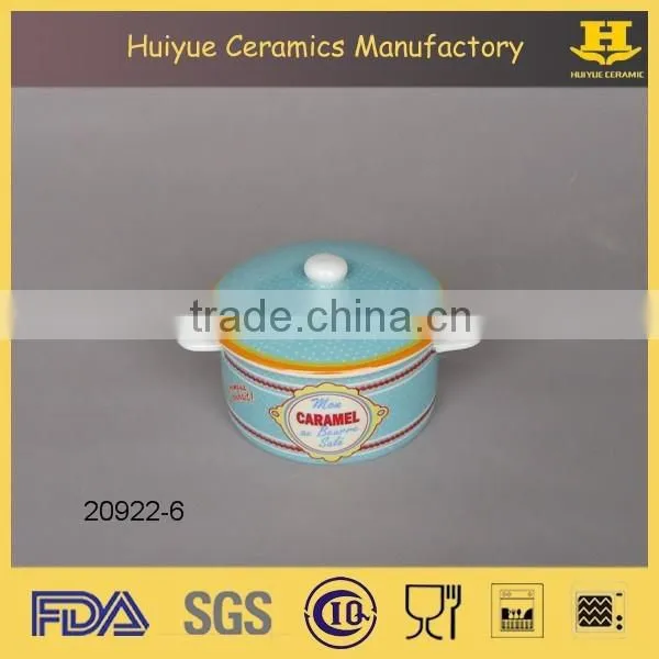 Ceramic Small Ragout Bowl With Lid photo-5