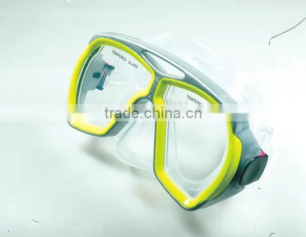 Frameless Diving Mask Snorkel With Ce Certificates One Piece Glass Lens photo-3