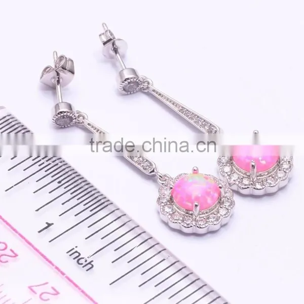 Women 925 Sterling Silver Latest Created Opal Earring Design photo-2