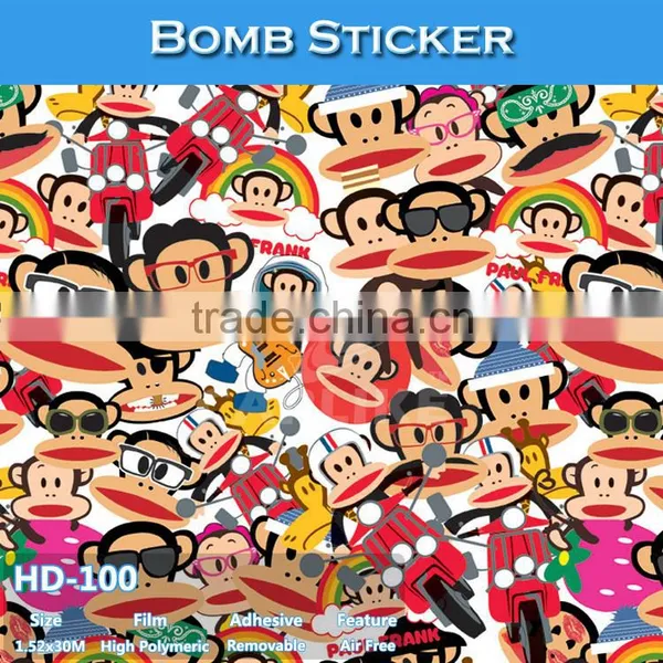 HD-105 CARLIKE Wholesale Bomb Vinyl Film Car PVC Sticker photo-6