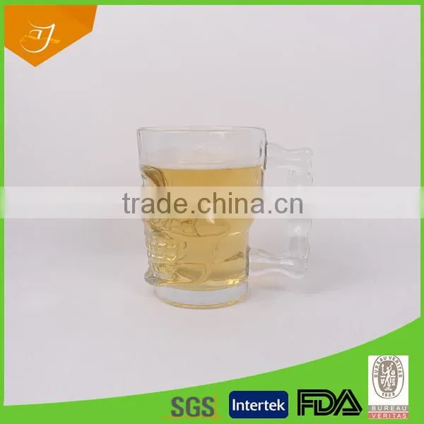 New Design Skull Glass Beer Mugs Glass Beer Mug With Handles photo-2
