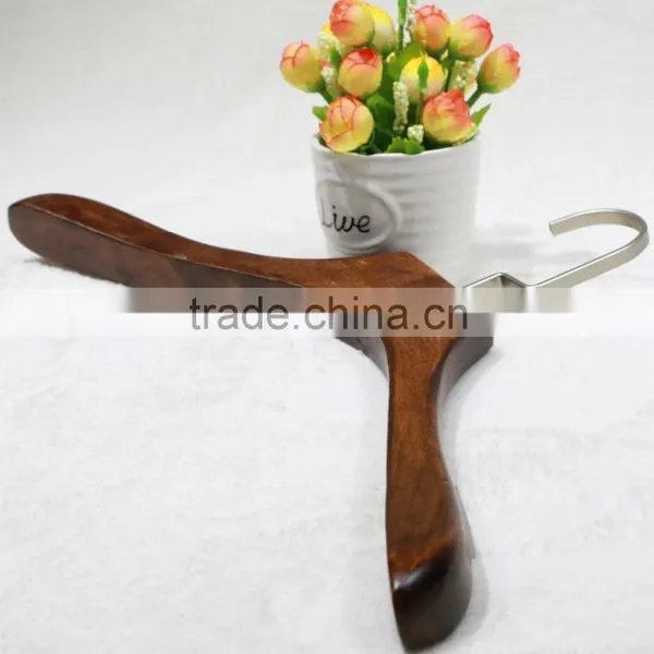 Manufacturer Solid Wood Coat Hanger With Non Slip Shoulder photo-3