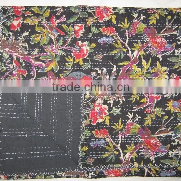 Indian Handmade Kantha Quilts Throws Rugs Bedspreads Cushion Covers Pillow Covers~Source Directly From Factory in INDIA