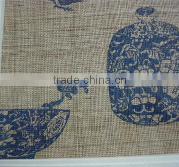 Ramie Cloth Printed Framed Painting for Home Decoration photo-2