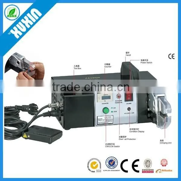 EM-6B3 Crimping & Cutting & Stripping Machine for Different Cable Lugs /Pedal Electric Type Terminal Crimping Machine
