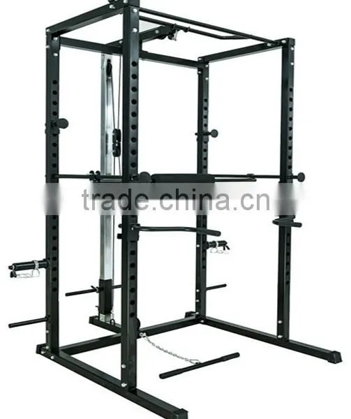 New Power Rack Squat Cage With Lat Pull Plate Load Carriage Plate Storage