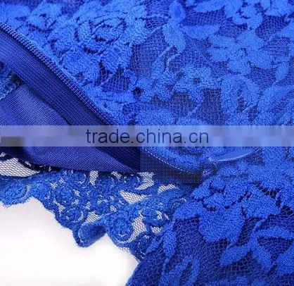 2015 Latest Design Ladies Light Blue Lace Sexy Ladies Underwear Shirt photo-3