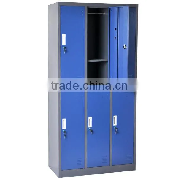 Custom Coat Rail Double Color 6 Doors Steel Locker photo-5