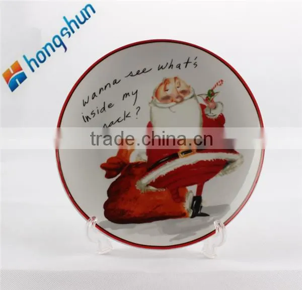 Christmas Plate White Porcelain Dinner Plate Ceramic Dishes Wholesale photo-5