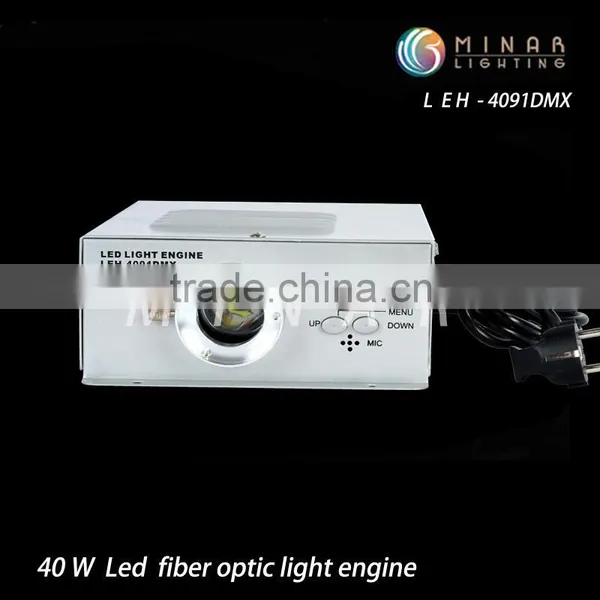 40W LED fiber optic light engine, RGBW, DMX512 control, remote optional (LEH-4091DMX)