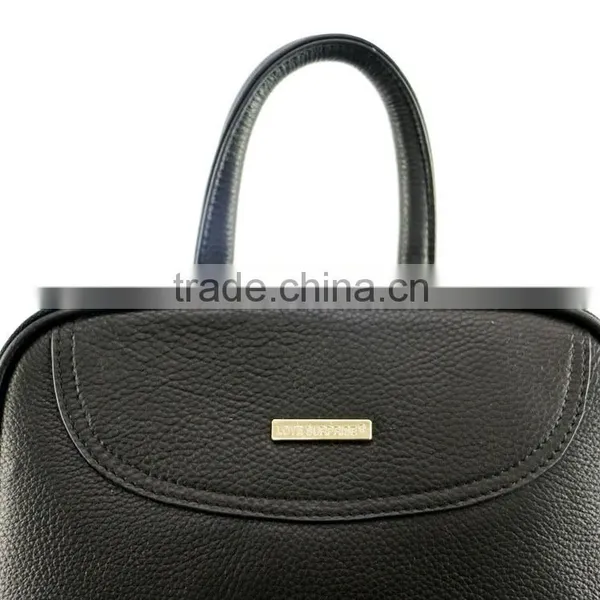 New Special Design Ladies Durable Black Litchi Pattern Leather Backpack photo-2