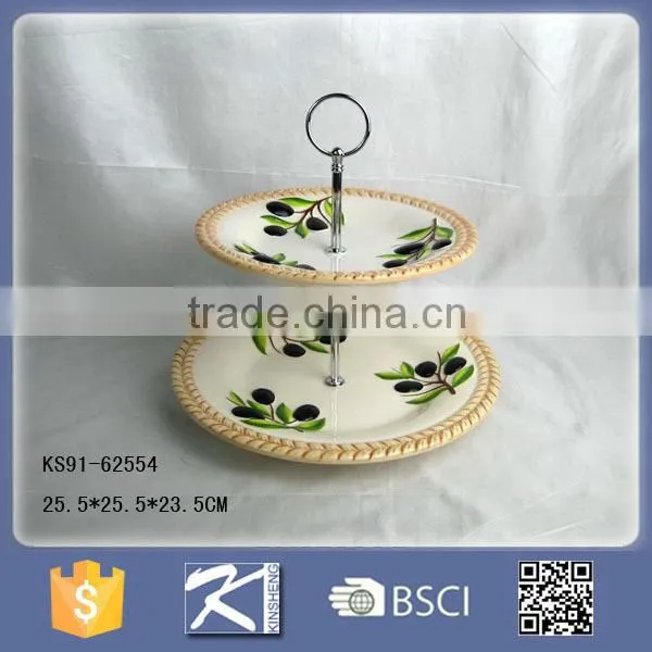 Kinsheng New Product Olive Ceramic Spoon and Ffork Storage Holder photo-5
