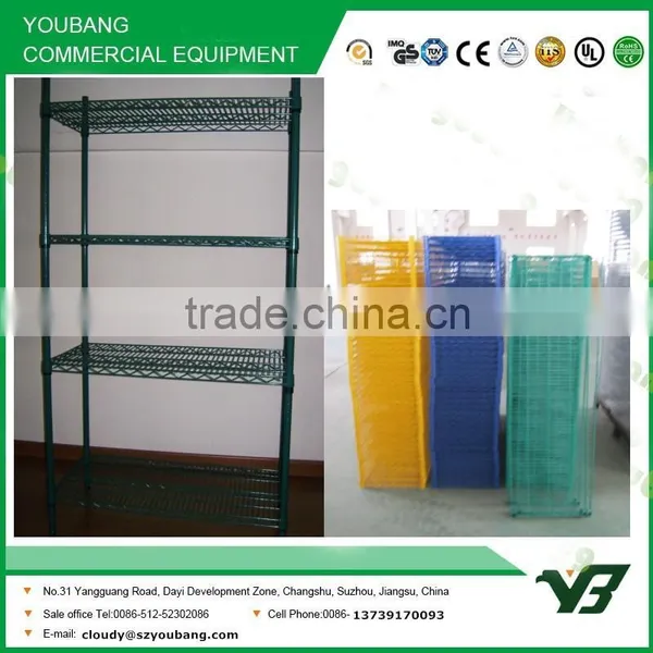 2015 Hot Sell NSF 300 lb 48x24 Inch 5 Layer Amercian Market Green Epoxy Wire Storage Rack (YB-WS022) photo-2