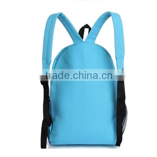 High Quality Soft Blue Printed Backpack Canvas Hipster Teens School Bags BB003 photo-4