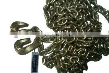 Galvanized Chain With Clevis or Eye Grab Hooks on Both End High Test 5/16"X30' Heavy Duty Tow Chains photo-2