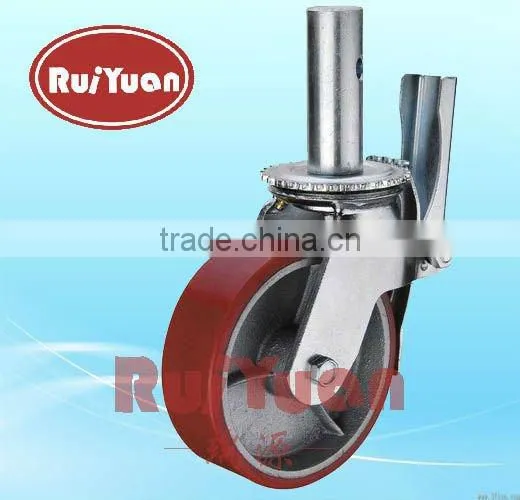 Scaffolding Wheels With Red Polyurethane on Steel Wheel