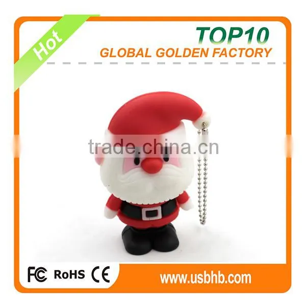 Christmas Santa Shape OEM PVC 2GB 8GB 16G Usb Flash Drive Pen Drive for Promotion photo-2