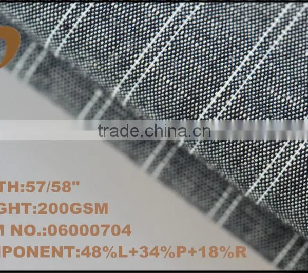 Plain Weave Fabric Rayon Linen Polyester Fabric photo-2