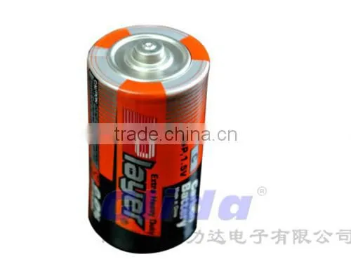 Carbon Zinc Manganese Dry Cell R14P 1.5V for Lighting Equipment
