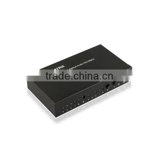 IR Control SPDIF/TOSLINK Digital Optical Audio 4x2 Matrix Output Transmission Distance up to 40m photo-3