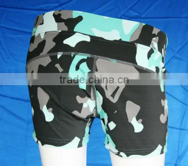 AOP Polyester/Elastane Quick Dry Ladies Short Pants photo-4